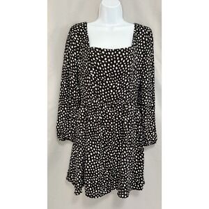 Lola Grace Women's Dress Black Ivory Size Medium M Polka-Dots Shift